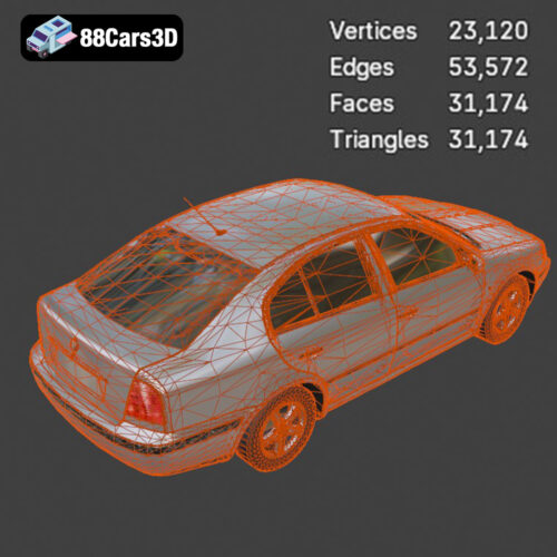 Skoda Octavia 1997 3D Model