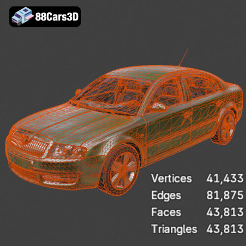 Skoda Superb 2006 3D Model