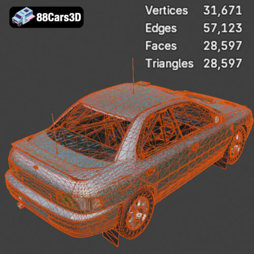 Subaru Impreza 1992 3D Model