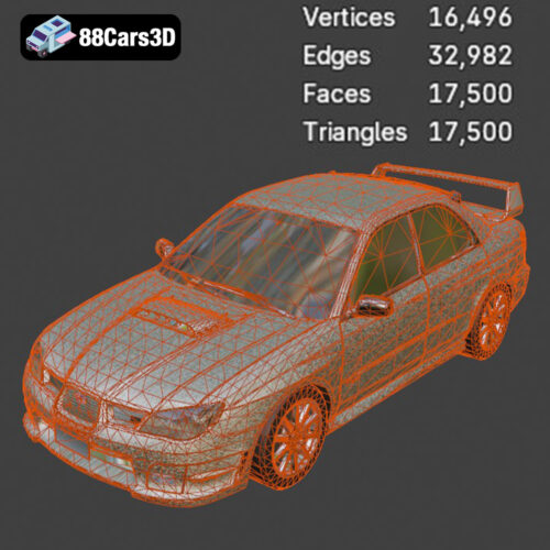 Subaru Impreza 2005 3D Model