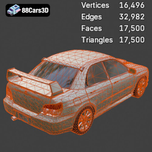 Subaru Impreza 2005 3D Model