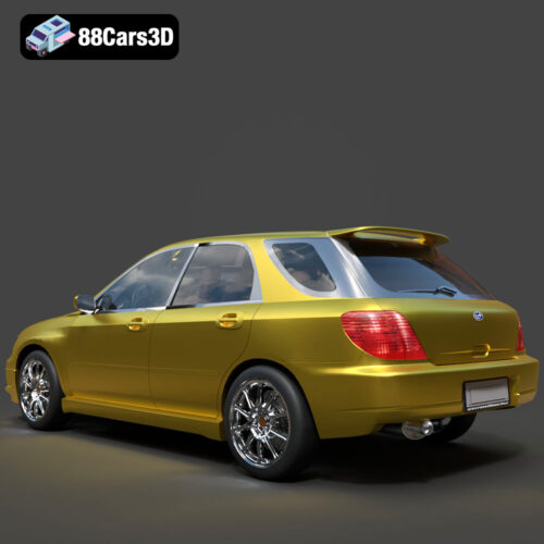 Subaru Impreza Sport Wagon 2003 3D Model - Gallery Image 2 Subaru Impreza Sport Wagon 2003 3D Model