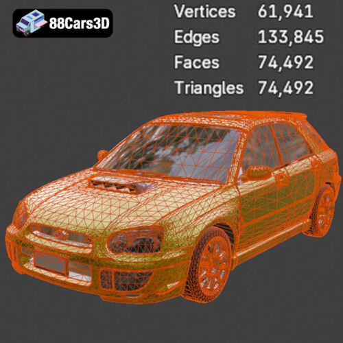 Subaru Impreza Sport Wagon 2003 3D Model - Gallery Image 5 Subaru Impreza Sport Wagon 2003 3D Model