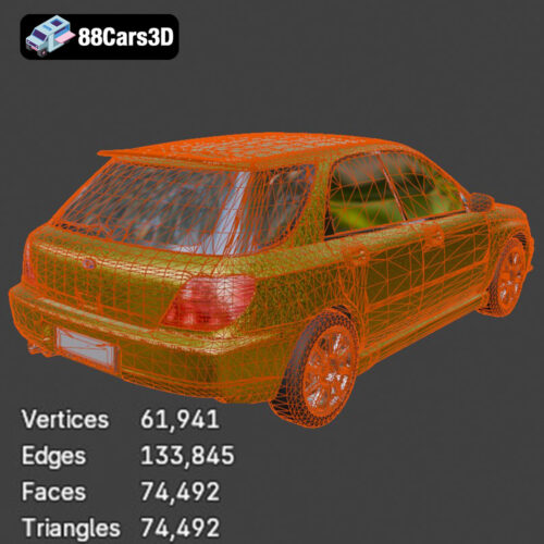 Subaru Impreza Sport Wagon 2003 3D Model - Gallery Image 3 Subaru Impreza Sport Wagon 2003 3D Model