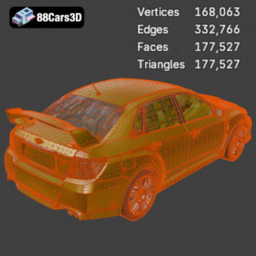 Subaru Impreza WRX STi Sedan 3D Model