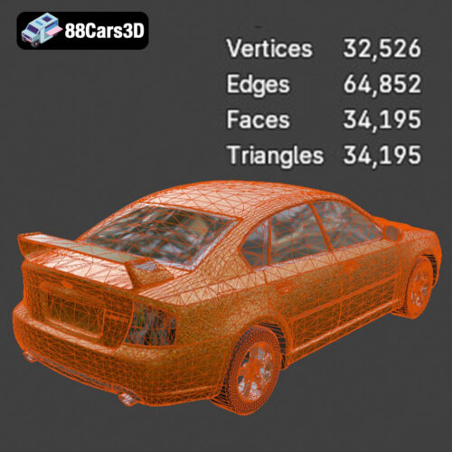Subaru Legacy 2003 3D Model