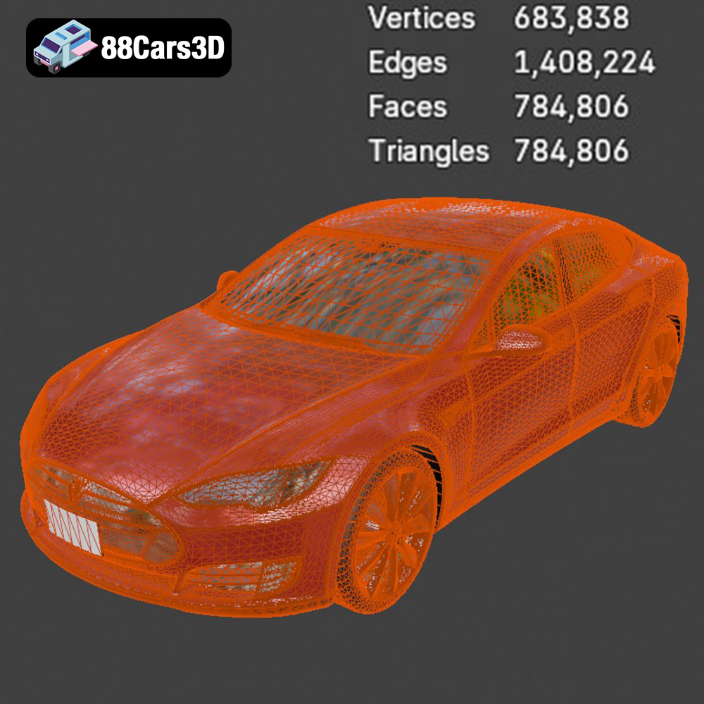 Tesla Model S 2024 3D Model