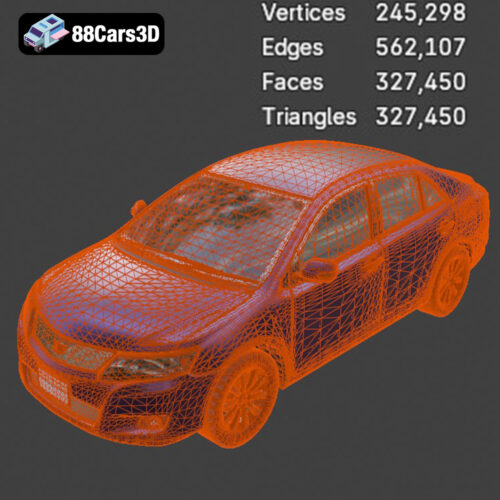 Toyota Allion 2008 3D Model