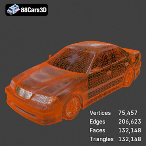 Toyota Mark II (X100) 1998 3D Model