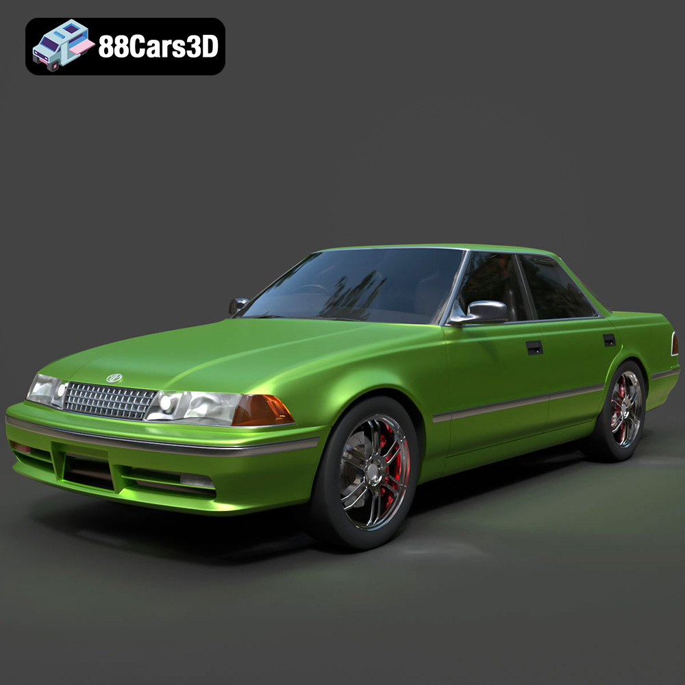Toyota Mark II X81 1990 3D Model