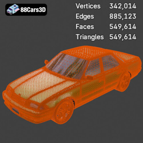 Toyota Mark II X81 1990 3D Model