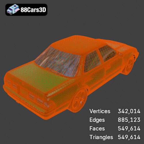 Toyota Mark II X81 1990 3D Model