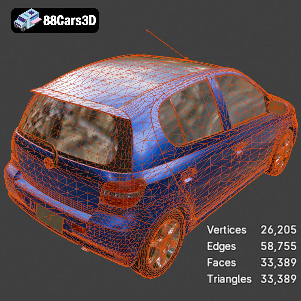 Toyota Yaris 1999 3D Model