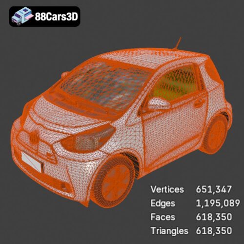 Toyota iQ EV 2012 3D Model