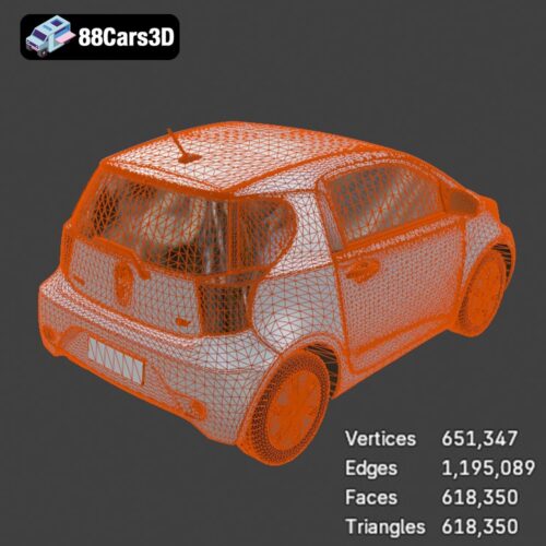Toyota iQ EV 2012 3D Model