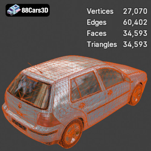 Volkswagen Golf 5-Doors 2018 3D Model - Gallery Image 7 Volkswagen Golf 5-Doors 2018 3D Model