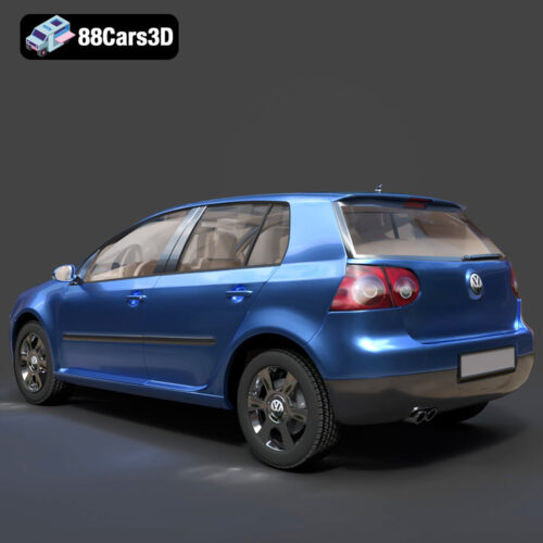 Volkswagen Golf V 2006 3D Model - Gallery Image 2 Volkswagen Golf V 2006 3D Model