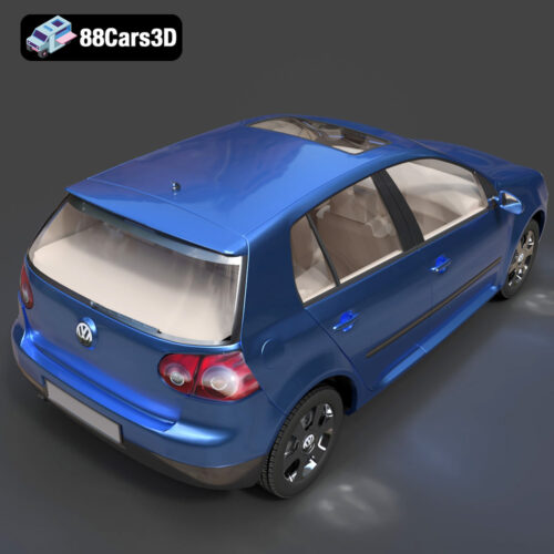 Volkswagen Golf V 2006 3D Model - Gallery Image 1 Volkswagen Golf V 2006 3D Model