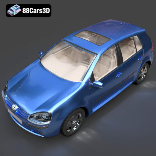 Volkswagen Golf V 2006 3D Model - Gallery Image 3 Volkswagen Golf V 2006 3D Model