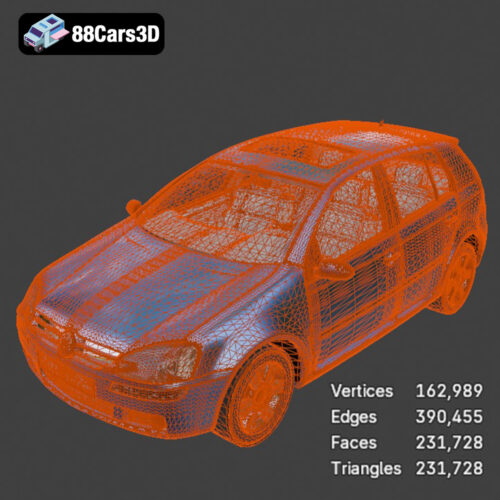 Volkswagen Golf V 2006 3D Model - Gallery Image 4 Volkswagen Golf V 2006 3D Model