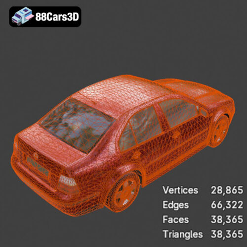 Volkswagen Bora 2004 3D Model - Gallery Image 2 Volkswagen Bora 2004 3D Model