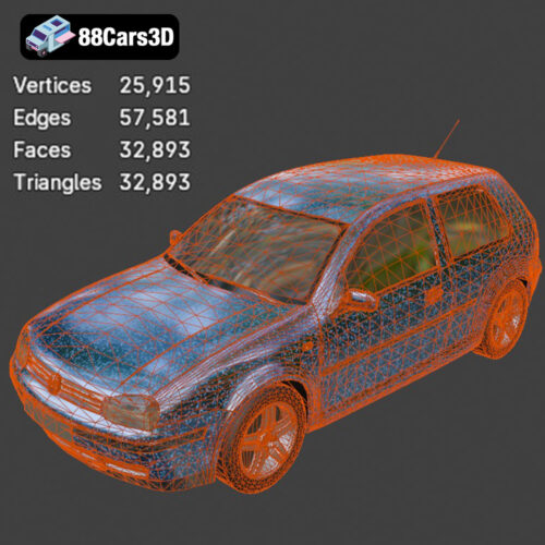 Volkswagen Golf 3-Door 3D Model