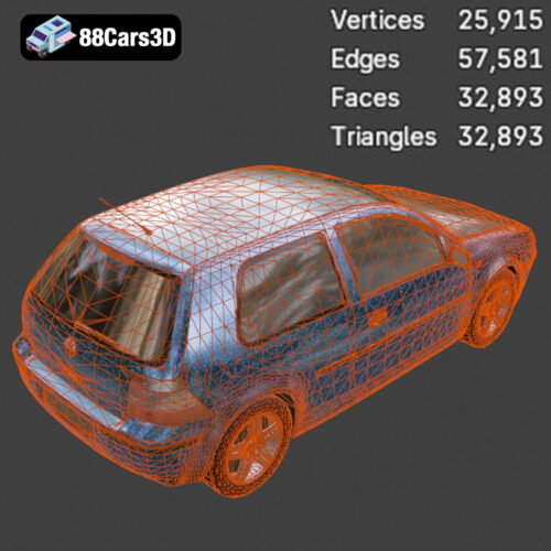 Volkswagen Golf 3-Door 3D Model