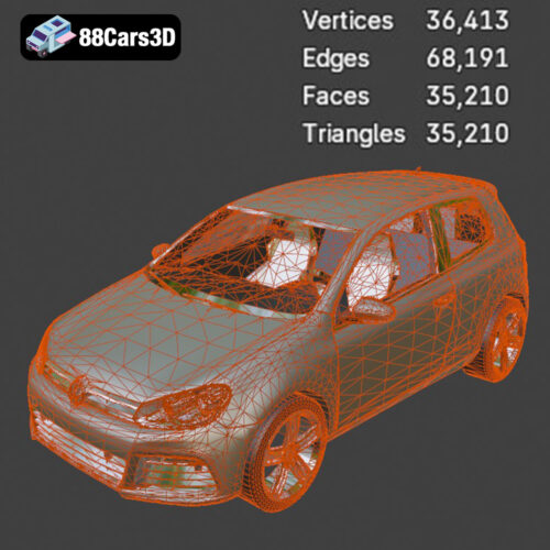 Volkswagen Golf R-004 2024 3D Model
