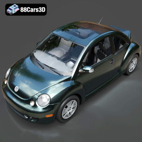Volkswagen New Beetle 2000 3D Model - Gallery Image 1 Volkswagen New Beetle 2000 3D Model