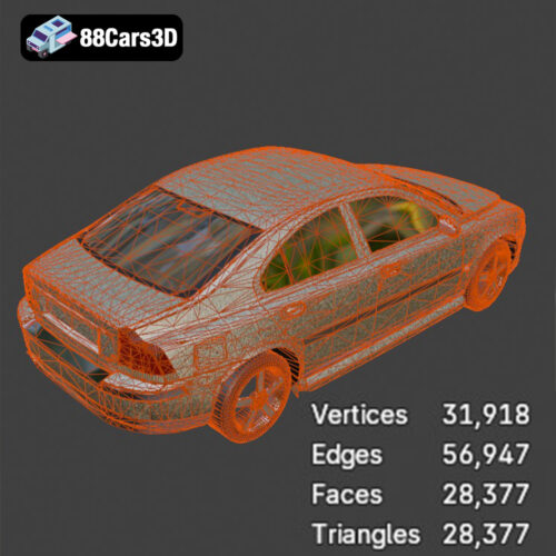 Volvo S60 2024 3D Model - Gallery Image 4 Volvo S60 2024 3D Model