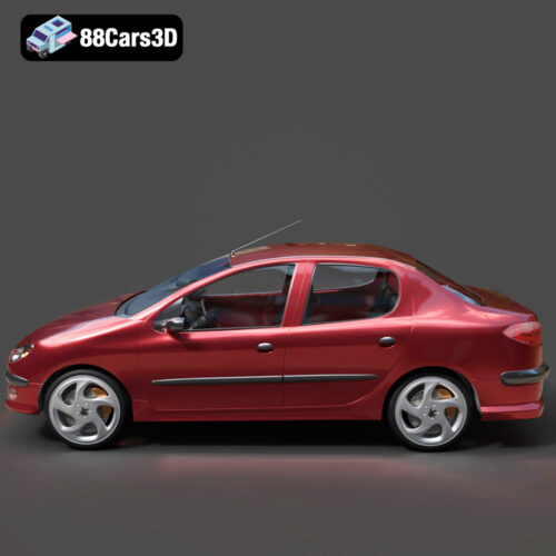 Peugeot 206 Sedan 2002 3D Model - Gallery Image 1 Peugeot 206 Sedan 2002 3D Model