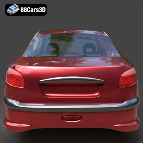 Peugeot 206 Sedan 2002 3D Model - Gallery Image 7 Peugeot 206 Sedan 2002 3D Model