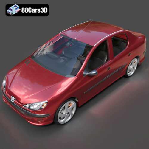 Peugeot 206 Sedan 2002 3D Model - Gallery Image 2 Peugeot 206 Sedan 2002 3D Model
