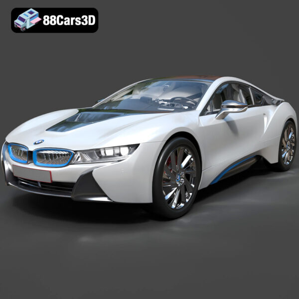 BMW i8 2015 3D Model - Main Image BMW i8 2015 3D Model