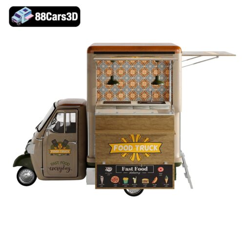 Foodtruck Set 3-006 3D Model - Gallery Image 4 Foodtruck Set 3-006 3D Model