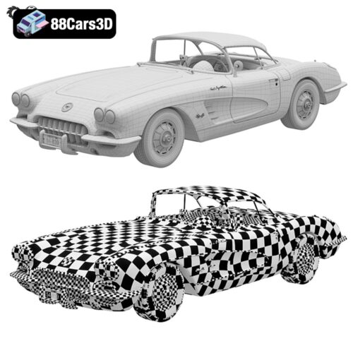 Chevrolet Corvette Coupe 1960 3D Model
