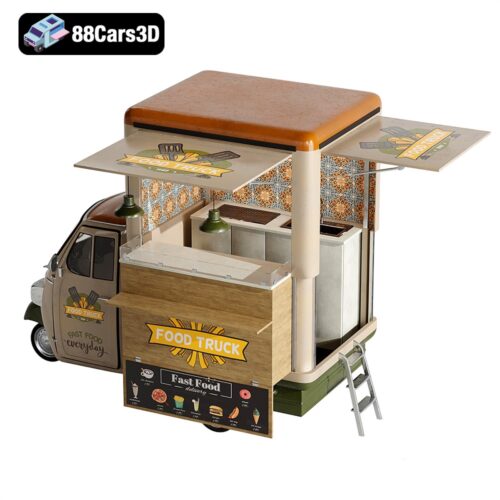 Foodtruck Set 3-006 3D Model - Gallery Image 5 Foodtruck Set 3-006 3D Model