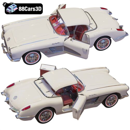 Chevrolet Corvette Coupe 1960 3D Model