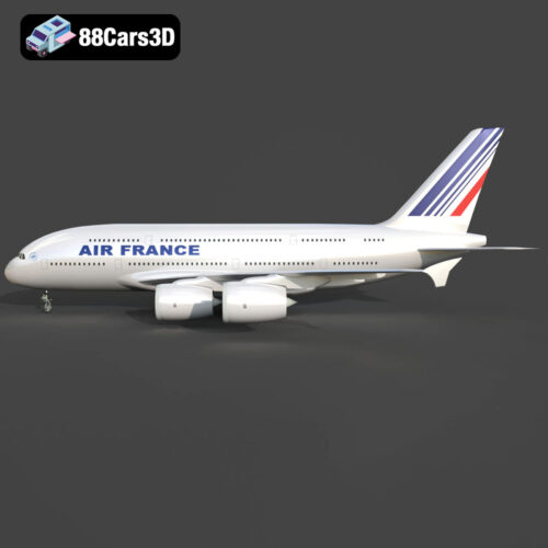 Air France A380 -006 Airliner 3D Model