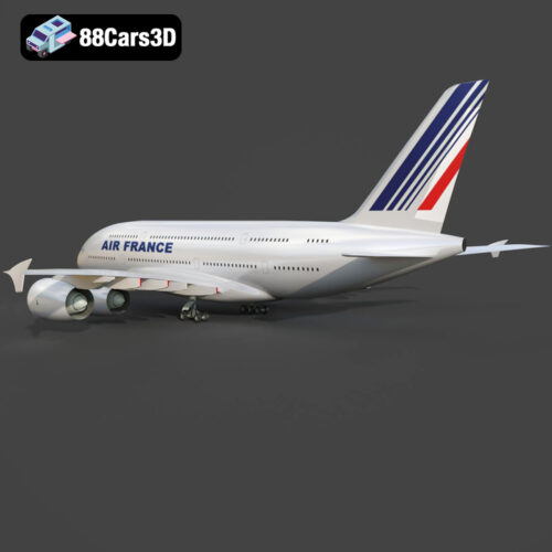 Air France A380 -006 Airliner 3D Model
