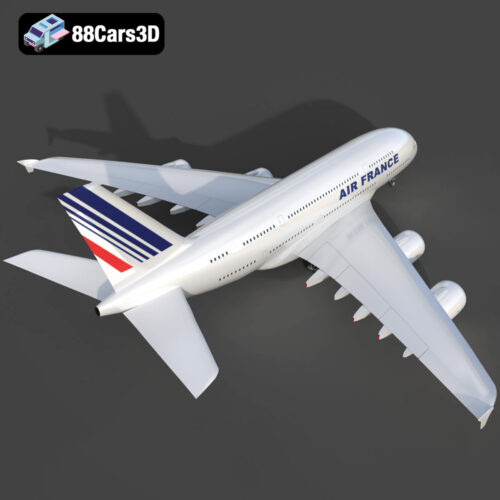 Air France A380 -006 Airliner 3D Model