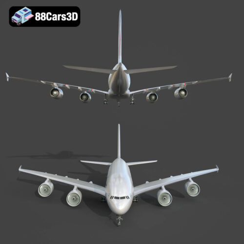 Air France A380 -006 Airliner 3D Model