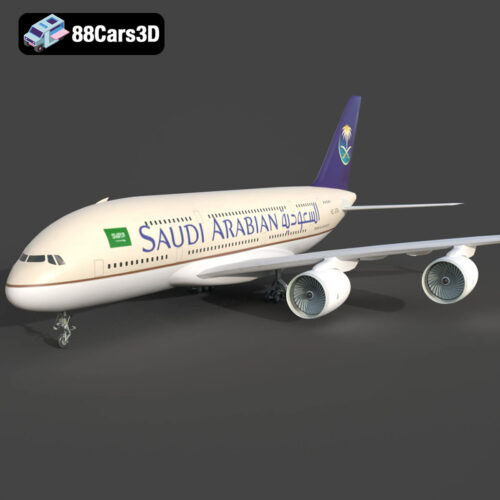 AirBus A380-004 Saudi Arabian 3D Model