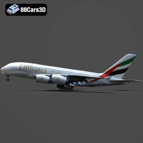 Airbus A-380 Emirates 3D Model - Gallery Image 2 Airbus A-380 Emirates 3D Model