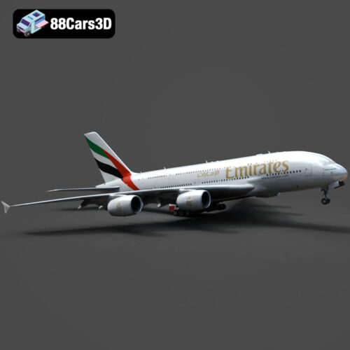 Airbus A-380 Emirates 3D Model - Gallery Image 1 Airbus A-380 Emirates 3D Model