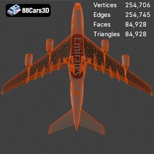 Airbus A-380 Emirates 3D Model - Gallery Image 6 Airbus A-380 Emirates 3D Model
