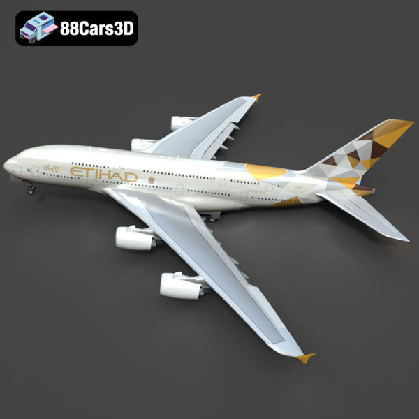 Airbus A380 Etihad 3D Model - Main Image Airbus A380 Etihad 3D Model
