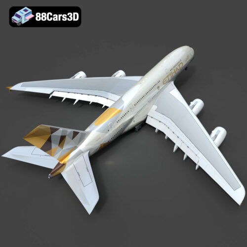 Airbus A380 Etihad 3D Model - Gallery Image 3 Airbus A380 Etihad 3D Model