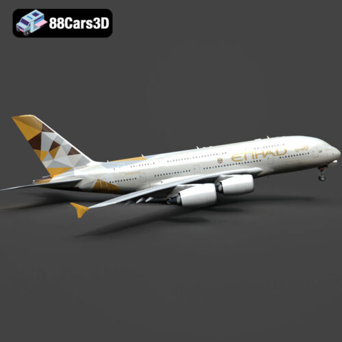 Airbus A380 Etihad 3D Model - Gallery Image 7 Airbus A380 Etihad 3D Model