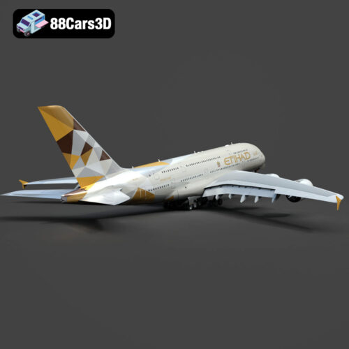 Airbus A380 Etihad 3D Model - Gallery Image 2 Airbus A380 Etihad 3D Model
